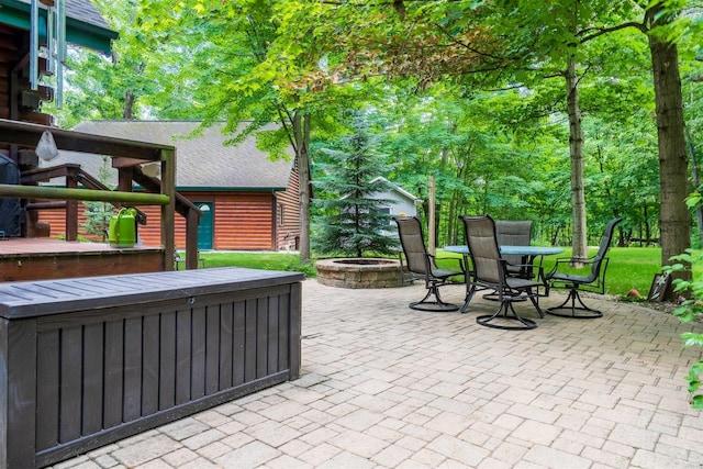 13153 E 1920 N Rd, Pontiac, IL 61764 - view of patio with a fire pit and outdoor dining space
