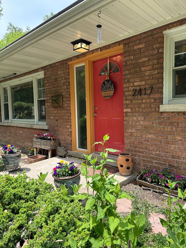 2417 Lyons St, Evanston, IL 60201 - property entrance with brick siding