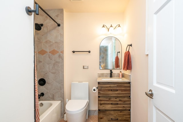 2417 Lyons St, Evanston, IL 60201 - full bath with vanity, shower / washtub combination, and tile patterned flooring