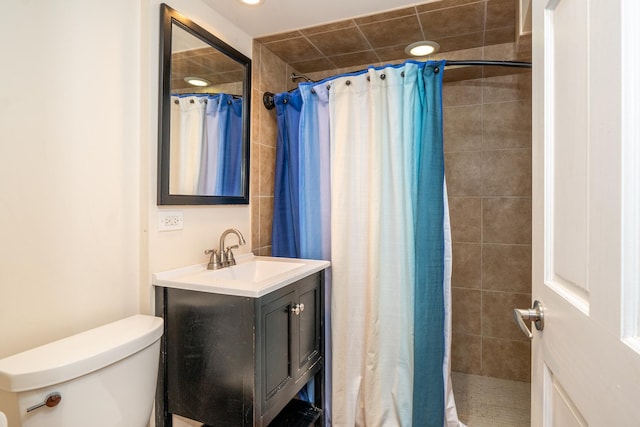 2417 Lyons St, Evanston, IL 60201 - full bath with vanity and a tile shower