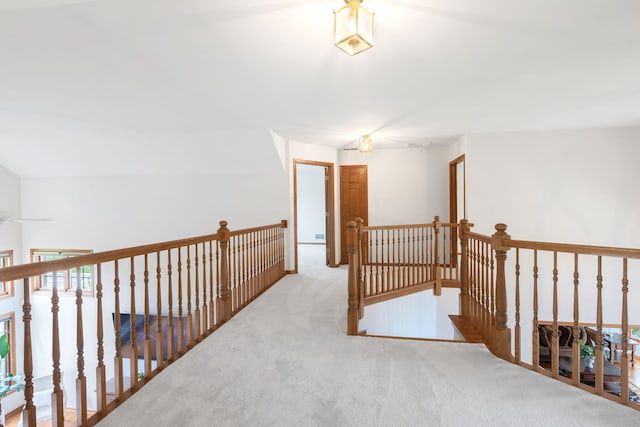 8025 Kirkcaldy Ct, Palos Heights, IL 60463 - corridor with an upstairs landing and carpet floors