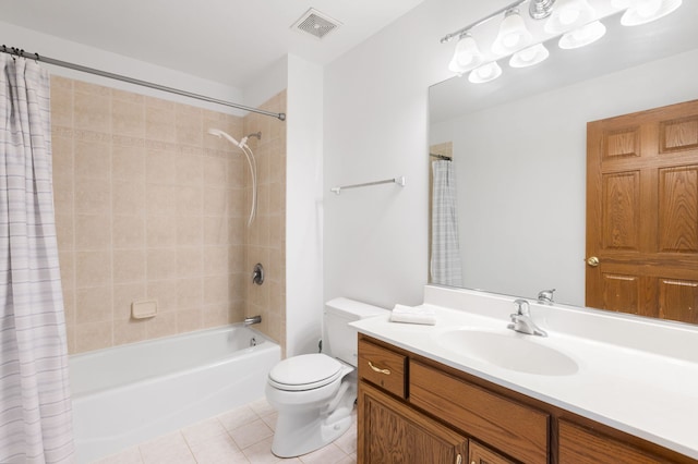 8025 Kirkcaldy Ct, Palos Heights, IL 60463 - bathroom with shower / bath combo, tile patterned flooring, and vanity