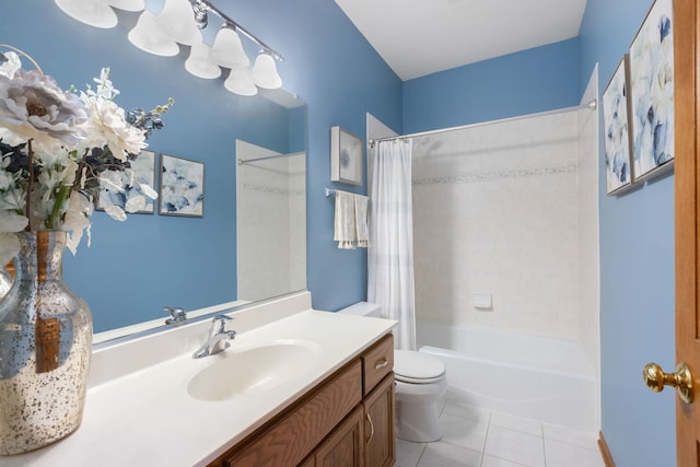 8025 Kirkcaldy Ct, Palos Heights, IL 60463 - bathroom with vanity, shower / tub combo, and tile patterned flooring