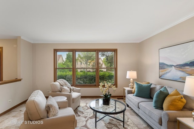 1580 Verde Ln, Mundelein, IL 60060 - living area featuring baseboards and crown molding