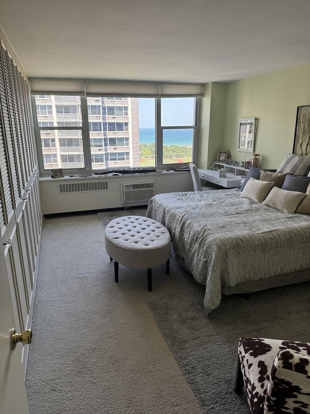4250 N Marine Dr Unit 2607, Chicago, IL 60613 - bedroom with carpet and a wall mounted AC