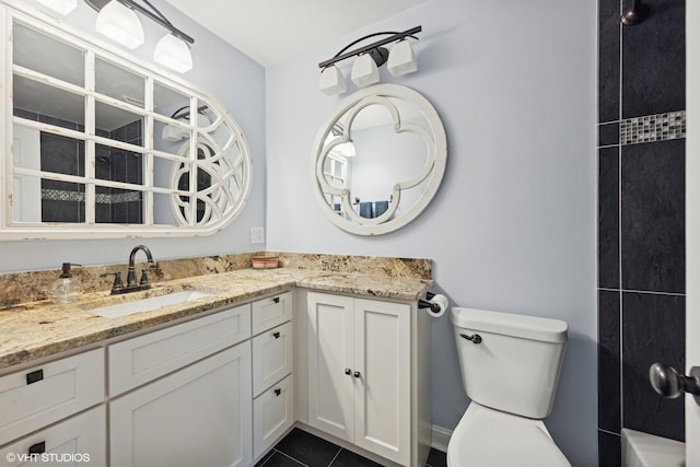 0N480 Winfield Scott Dr, Winfield, IL 60190 - full bathroom with vanity and tile patterned flooring