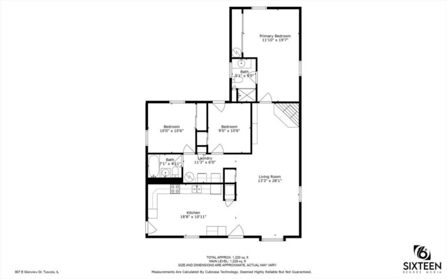 907 E Glenview Dr, Tuscola, IL 61953 - view of floor plan / room layout