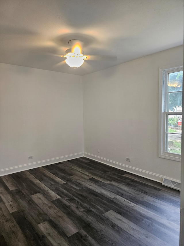 419 Sidney Ave Unit A, Glendale Heights, IL 60139 - spare room with dark wood finished floors and a ceiling fan