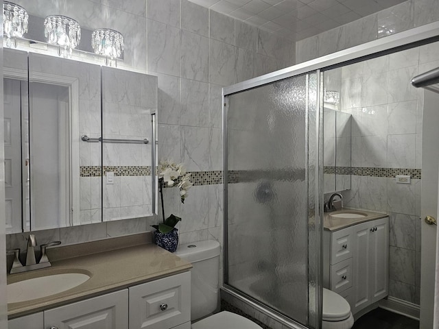 419 Sidney Ave Unit A, Glendale Heights, IL 60139 - bathroom with tile walls and vanity