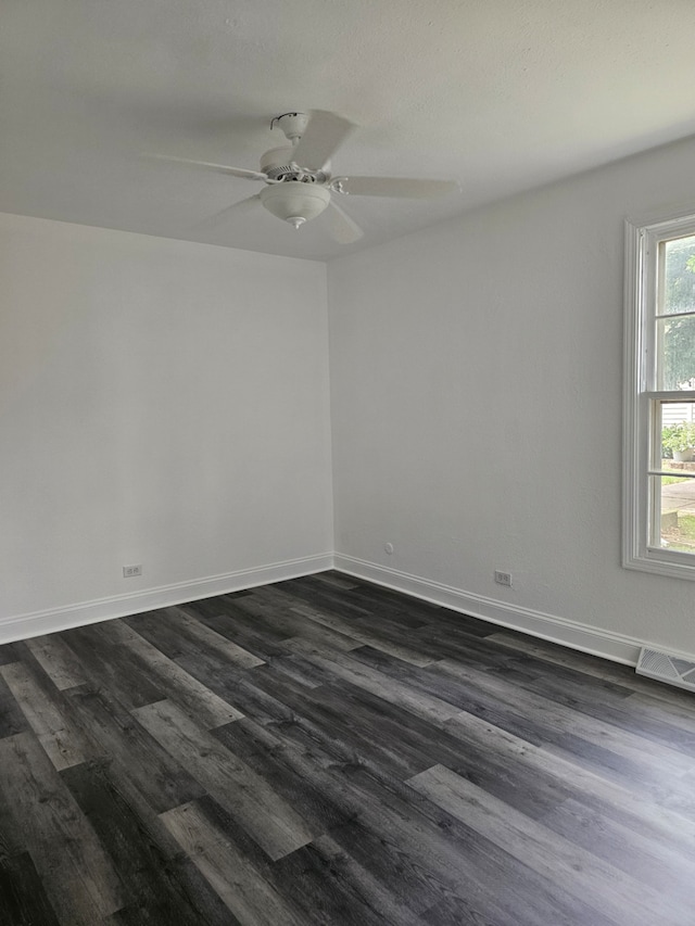 419 Sidney Ave Unit A, Glendale Heights, IL 60139 - unfurnished room with dark wood-type flooring and ceiling fan