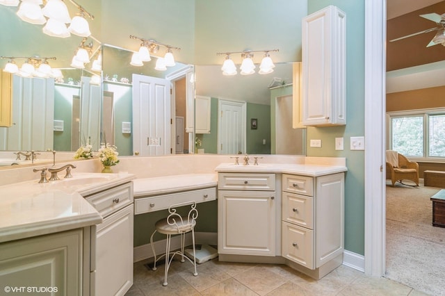 706 French Way Unit 2, Mount Prospect, IL 60056 - bathroom featuring vanity and tile patterned flooring