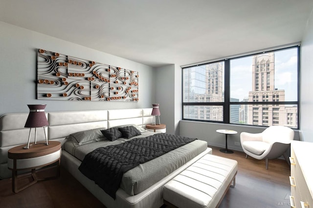 400 E Ohio St Unit 2302, Chicago, IL 60611 - bedroom with wood finished floors and a city view