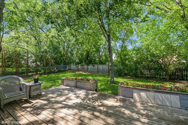 881 Twisted Oak Ln, Buffalo Grove, IL 60089 - wooden terrace with a fenced backyard and view of scattered trees
