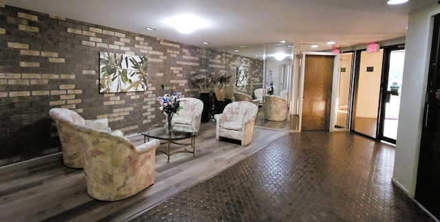 3300 N Carriageway Dr Unit 307, Arlington Heights, IL 60004 - common area with recessed lighting and brick wall