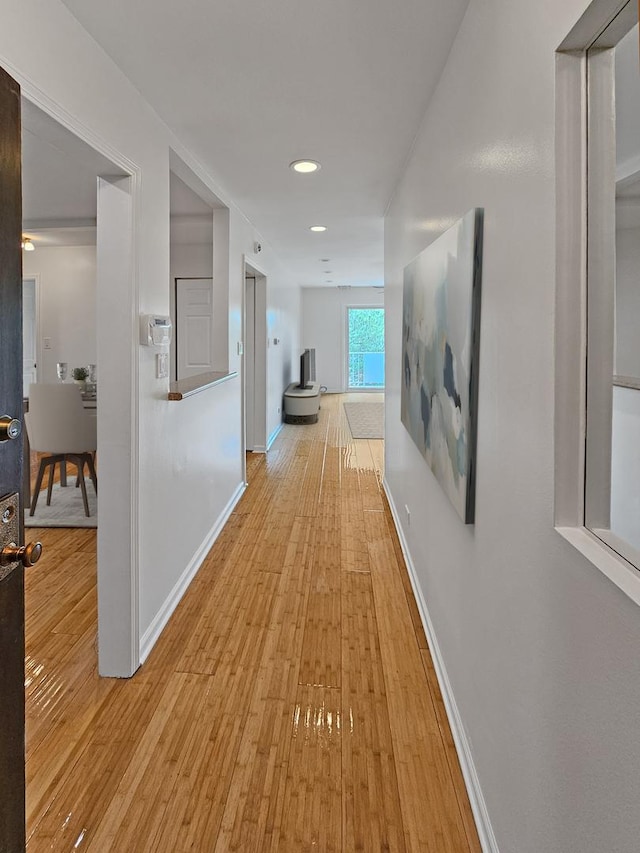 3300 N Carriageway Dr Unit 307, Arlington Heights, IL 60004 - corridor with light wood-style flooring and recessed lighting