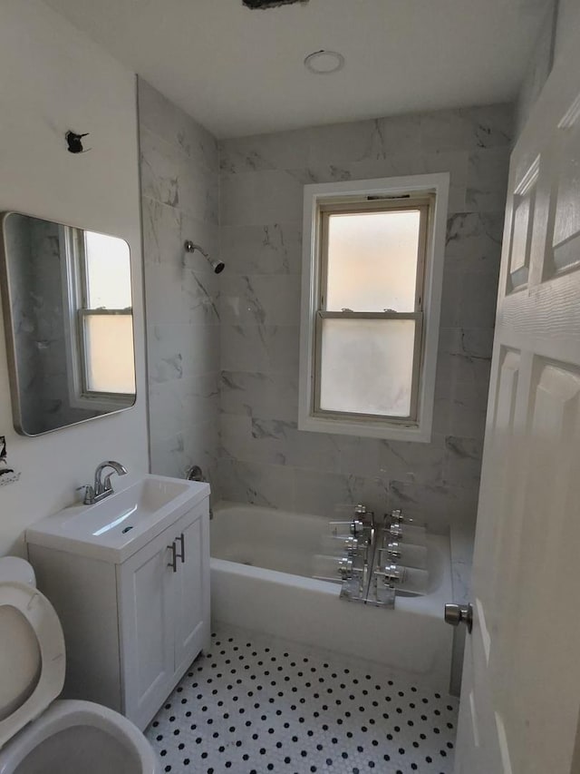 9549 S Calumet Ave, Chicago, IL 60628 - bathroom with vanity and shower / bathtub combination