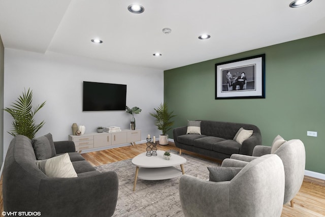 7330 Winthrop Way Unit 2, Downers Grove, IL 60515 - living room with recessed lighting and wood finished floors