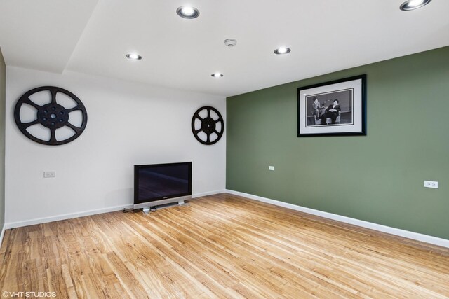 7330 Winthrop Way Unit 2, Downers Grove, IL 60515 - unfurnished living room with recessed lighting and light wood finished floors