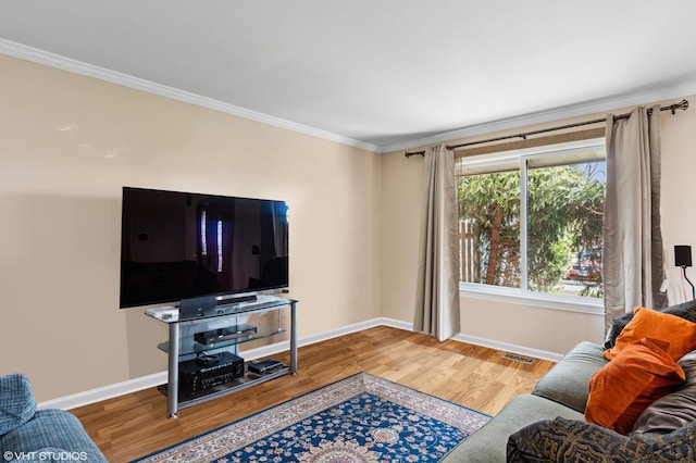 7330 Winthrop Way Unit 2, Downers Grove, IL 60515 - living area featuring ornamental molding and wood finished floors