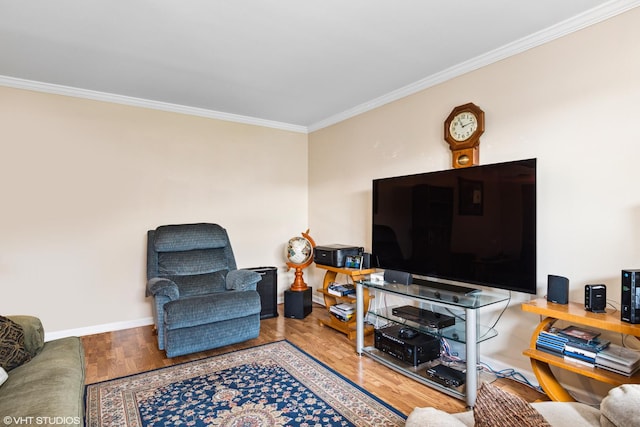 7330 Winthrop Way Unit 2, Downers Grove, IL 60515 - living area with ornamental molding and wood finished floors