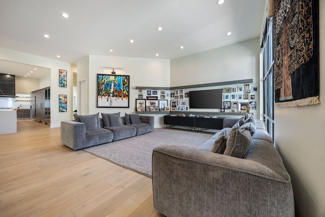 2110 Pfingsten Rd, Northbrook, IL 60062 - living area featuring light wood-type flooring and recessed lighting