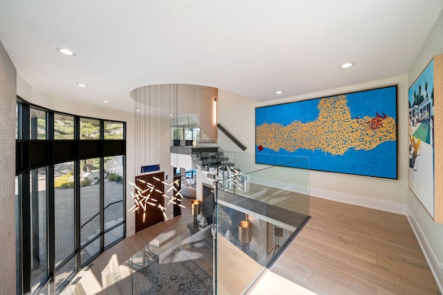 2110 Pfingsten Rd, Northbrook, IL 60062 - corridor featuring recessed lighting and wood finished floors