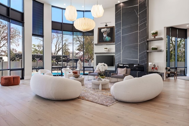 2110 Pfingsten Rd, Northbrook, IL 60062 - common area with a high ceiling, a wall of windows, and recessed lighting