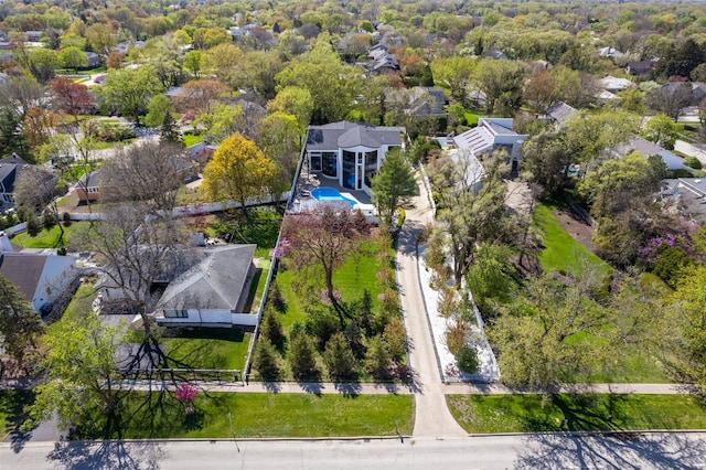 2110 Pfingsten Rd, Northbrook, IL 60062 - aerial view of residential area with a pool area