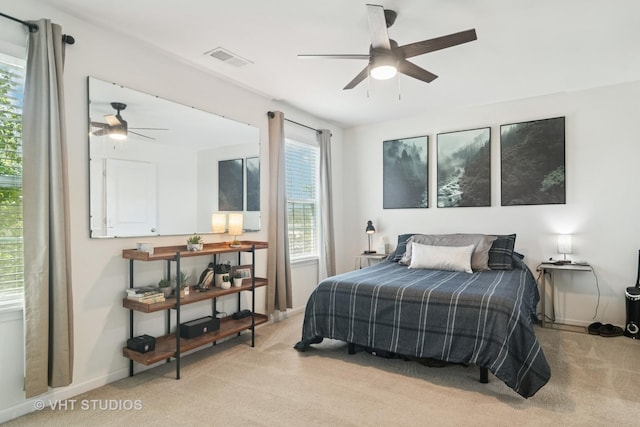 1527 E Arbor Ln, Arlington Heights, IL 60004 - carpeted bedroom featuring baseboards and a ceiling fan