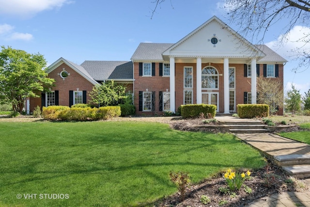 10603 Royal Porthcawl Dr, Naperville, IL 60564 - neoclassical / greek revival house with brick siding and a front lawn