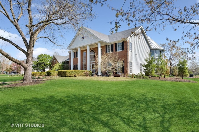 10603 Royal Porthcawl Dr, Naperville, IL 60564 - neoclassical / greek revival house with a front lawn and brick siding