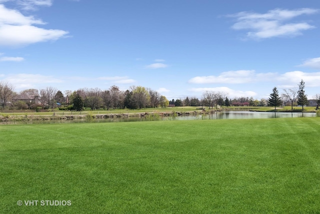 10603 Royal Porthcawl Dr, Naperville, IL 60564 - view of green lawn featuring a water view