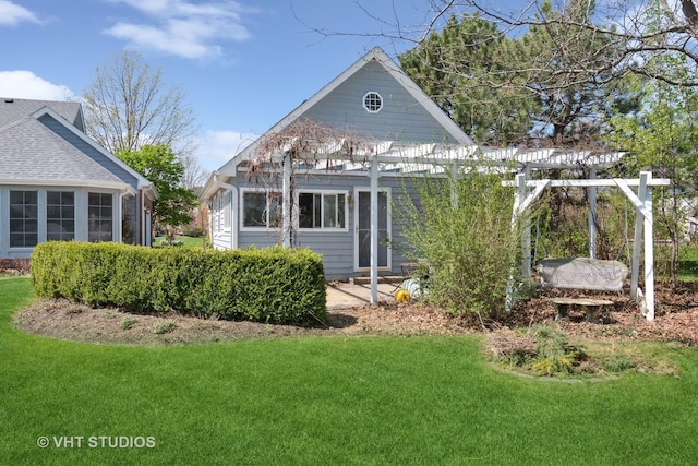 10603 Royal Porthcawl Dr, Naperville, IL 60564 - rear view of house with a pergola and a lawn