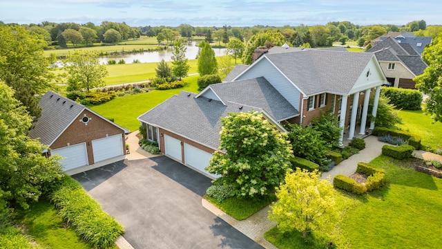 10603 Royal Porthcawl Dr, Naperville, IL 60564 - view from above of property with a nearby body of water