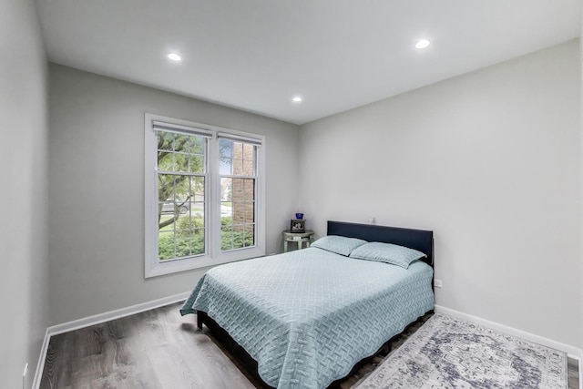 206 Country Ln, Des Plaines, IL 60016 - bedroom featuring wood finished floors and recessed lighting