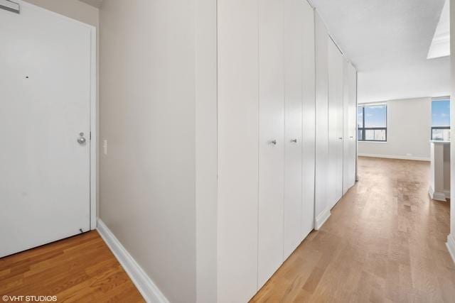 474 N Lake Shore Dr Unit 2801, Chicago, IL 60611 - corridor featuring light wood-type flooring and baseboards