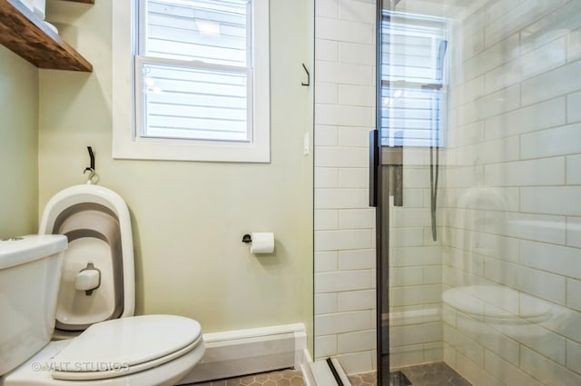 2835 S Farrell St, Chicago, IL 60608 - full bathroom featuring a stall shower and baseboard heating