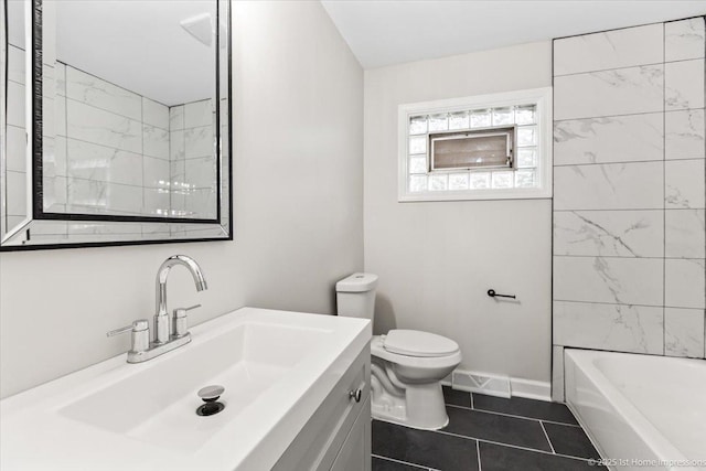 16211 Joyce Cir, South Holland, IL 60473 - full bath featuring vanity, tile patterned floors, and  shower combination