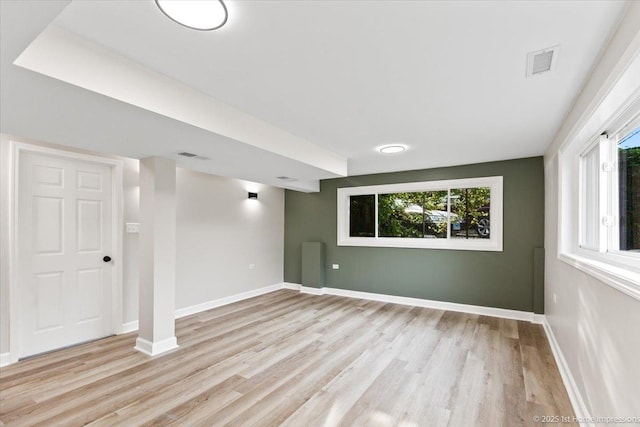 16211 Joyce Cir, South Holland, IL 60473 - below grade area featuring light wood-style flooring and baseboards