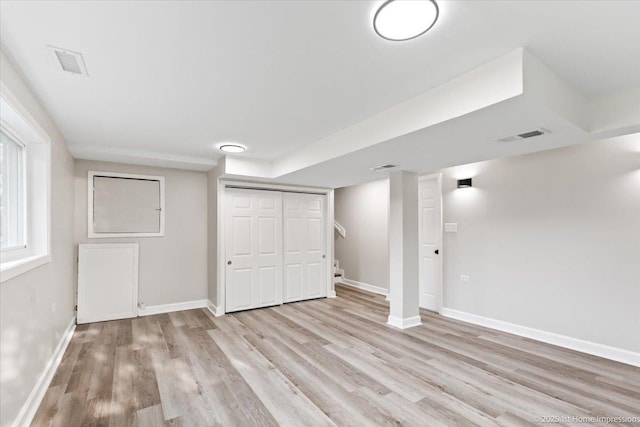 16211 Joyce Cir, South Holland, IL 60473 - basement with light wood finished floors and stairs