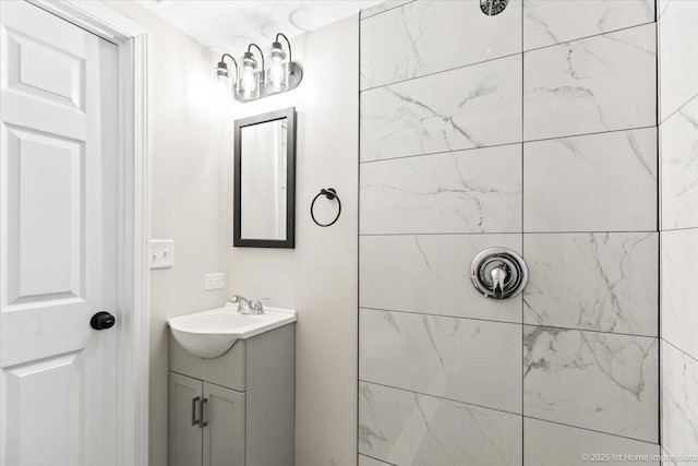 16211 Joyce Cir, South Holland, IL 60473 - full bath featuring vanity and a tile shower