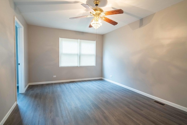 1745 N 40th Ave, Stone Park, IL 60165 - unfurnished room featuring a ceiling fan and dark wood-type flooring