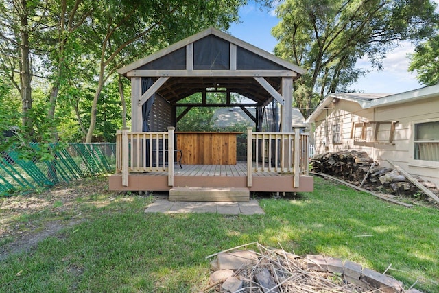 1508 N River Rd, Mchenry, IL 60051 - deck with a gazebo and a fire pit