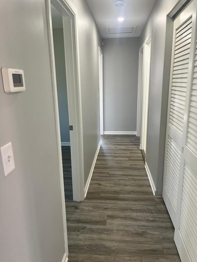 165 Arrowhead Ln, Bolingbrook, IL 60440 - corridor with dark wood-style floors and attic access