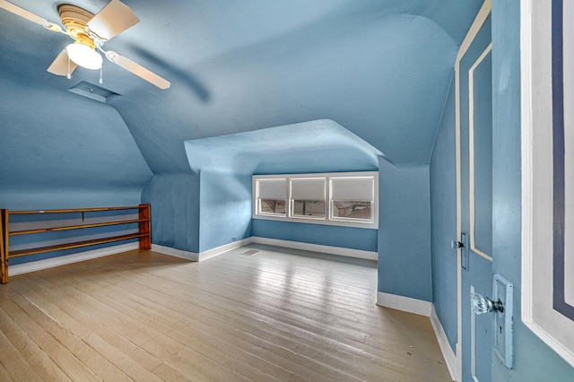 14723 Kildare Ave, Midlothian, IL 60445 - additional living space with lofted ceiling, wood finished floors, and ceiling fan