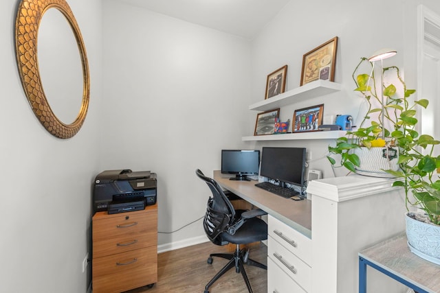 6308 Main St, Woodridge, IL 60517 - office area with wood finished floors and baseboards