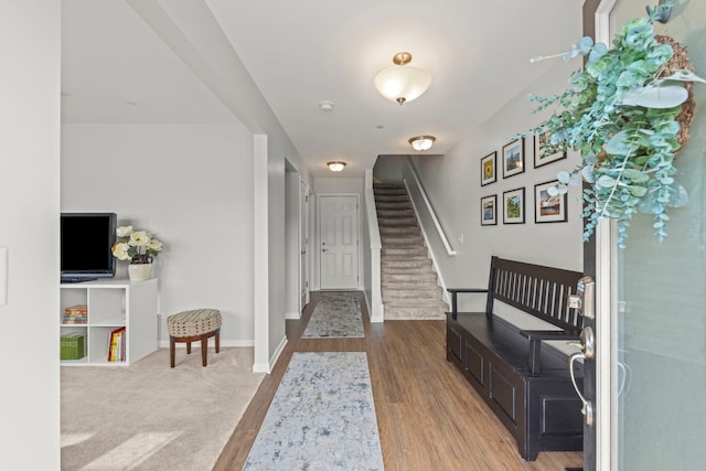 6308 Main St, Woodridge, IL 60517 - entrance foyer with stairway and wood finished floors