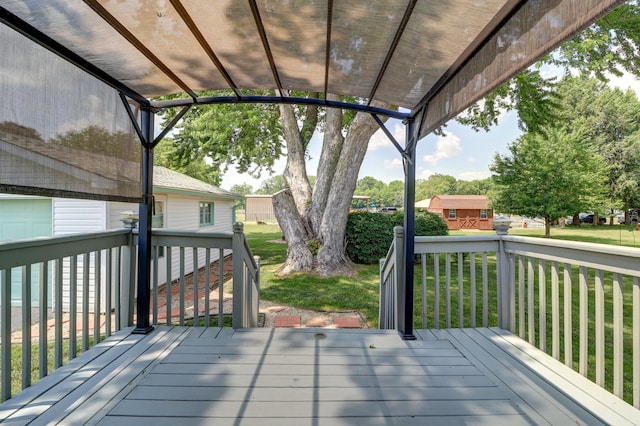 1806 New High St, Rock Falls, IL 61071 - wooden terrace featuring a lawn