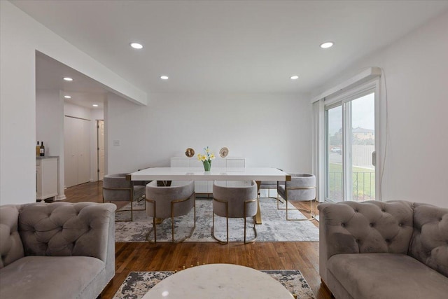 8916 Kenneth Dr Unit 1E, Des Plaines, IL 60016 - living area featuring wood finished floors and recessed lighting
