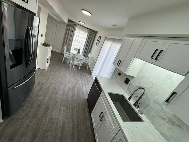 1805 Marquette Ln, Hoffman Estates, IL 60169 - laundry room with a sink and dark wood-type flooring